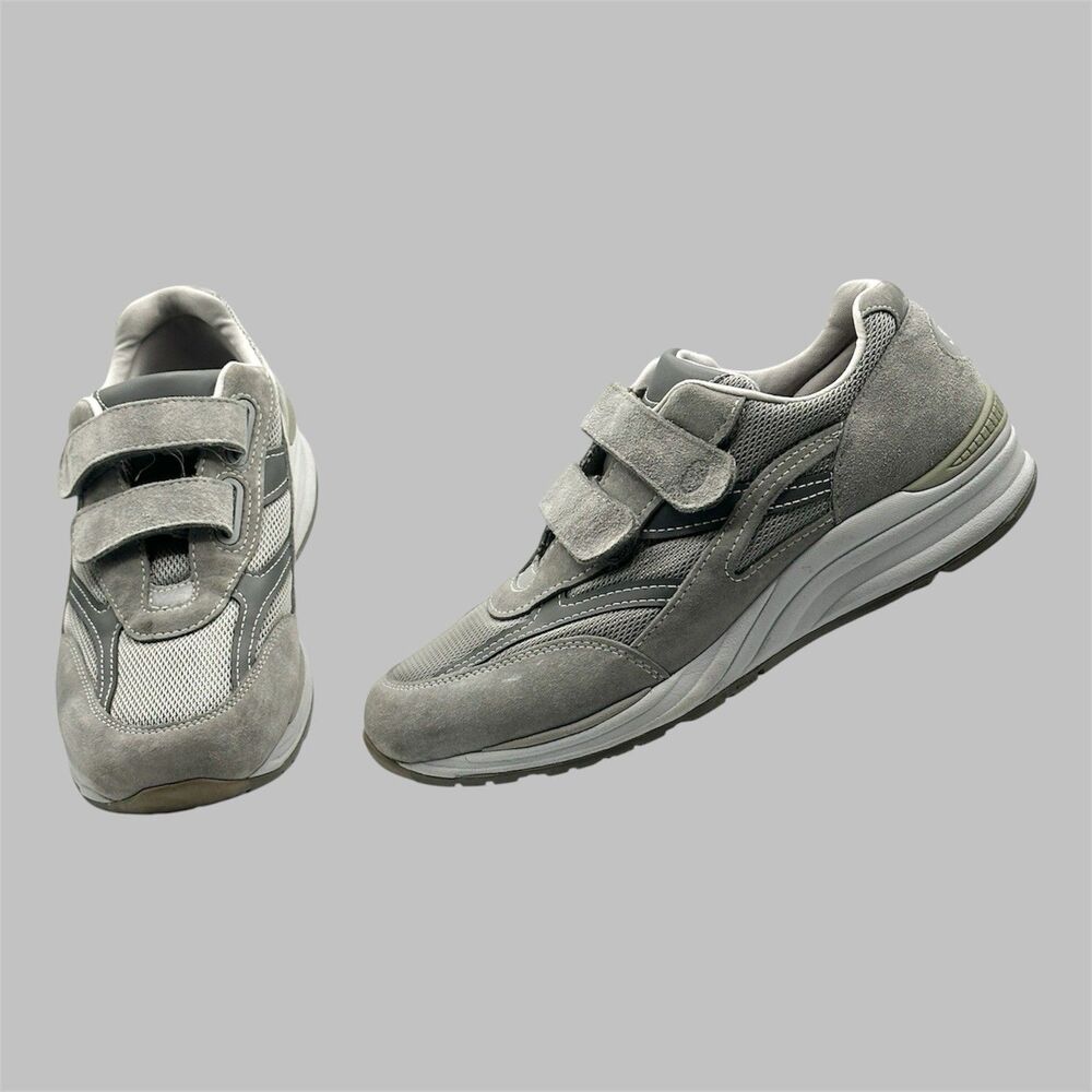SAS JV Mesh Walking Shoes Sneakers Mens Size 9.5 M Gray Suede Tripad Comfort